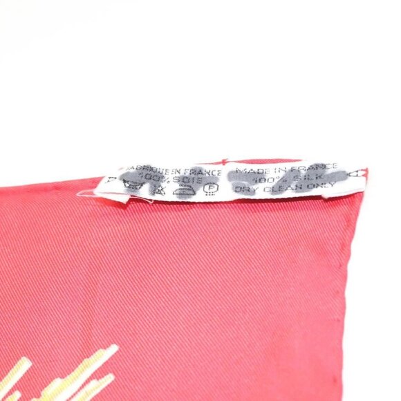 HERMES Carre 90 Scarf ""SANSSOUCY"" Silk Red Auth hk2695 - Picture 12 of 14
